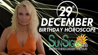 December 29th Zodiac Horoscope Birthday Personality  Capricorn  Part 1 [upl. by Nagorb]