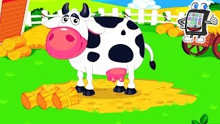 KINDER BAUERNHOF App deutsch  NINA MELKT EINE KUH  Leben auf dem Bauernhof  Farm for Kids [upl. by Ona303]