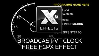 Free Final Cut Pro X Plugin XEffects Broadcast VT Clock FCPX freeeffectfriday [upl. by Atteloc]