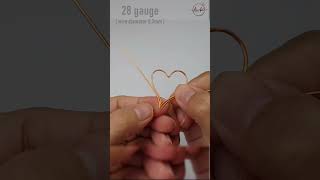 shortsvideo  Heart cross pendant  Christian necklaces from copper wire handmade diy [upl. by Idorb]