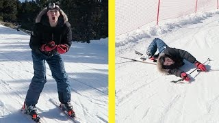 SKIER POUR LA PREMIÈRE FOIS  CHUTES [upl. by Ras227]