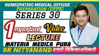 Materia Medica Pura  important videos for preparation of uppsc homoeopathic medical officer [upl. by Sokram]