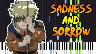 Sadness and Sorrow  Naruto Piano Tutorial Synthesia [upl. by Norda275]