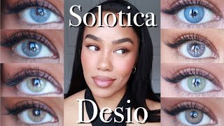 DESIO VS SOLOTICA Comparison Testing TOP RATED Color Contacts Review amp TryOn [upl. by Dorcea]