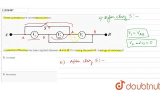 Three voltmeters are connected as shown [upl. by Aikan]