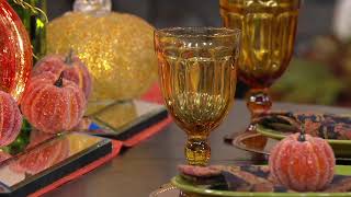 Set of 4 Footed Glass Goblets by Valerie on QVC [upl. by Aikrahs]