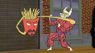 Aqua Teeen Hunger Force Colon Movie Film For Theaters  Frylock vs Dr weird [upl. by Helbonnas259]