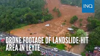 Drone footage of landslidehit area in Leyte [upl. by Schubert340]