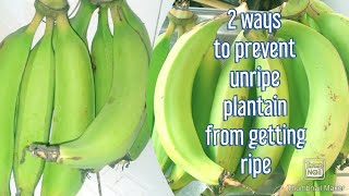 2 ways to preserve unripe plantain from getting ripe [upl. by Nauwaj]