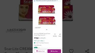 meesho ScarLite CREAM Clear amp Clean Cream 15gm Pack of 2Name Origin India [upl. by Enna]