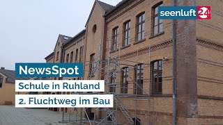 NewsSpot Schule in Ruhland  2 Fluchtweg im Bau [upl. by Eico972]