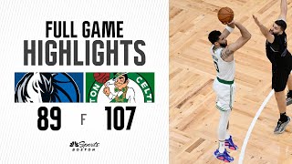 FULL GAME HIGHLIGHTS Celtics take Game 1 of NBA Finals with 10789 blowout win [upl. by Krischer]