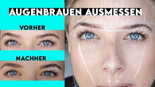 Perfectly shaping measuring amp cutting eyebrows simple tutorial [upl. by Margarethe]