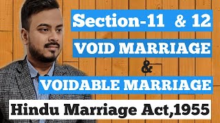 Void amp Voidable marriages under Hindu marriage Act1955 [upl. by Alrick]