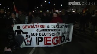 PegidaDemo in Dresden Schlimm das in Paris aber  DER SPIEGEL [upl. by Hoeg420]