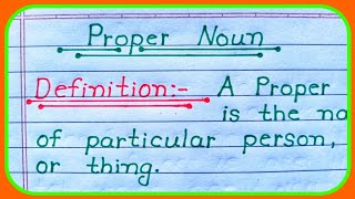 What is Proper Noun in English  Definition Of Proper Noun  Proper Noun की परिभाषा [upl. by Aihsyla]