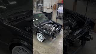 The best engine swap s54 bmw e30 racecar cars enginebuild enginebay bmwe30 [upl. by Ahsenad]