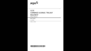 AQA GCSE COMBINED SCIENCE TRILOGY BIOLOGY PAPER 1 2023 MARK SCHEME 8464B1F [upl. by Ynogoham]