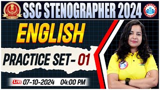 SSC Stenographer 2024  SSC Stenographer English Practice Set 01  English By Kiran Mam [upl. by Oeak775]