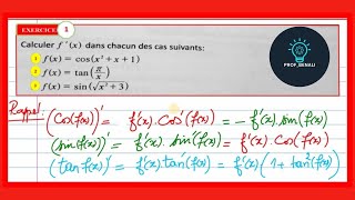 comment calculer la dérivée de fonctions trigonométriques composées [upl. by Andel]