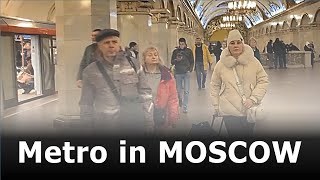 From Komsomolskaya to Prospekt Mira by metro [upl. by Salena]