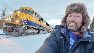 The Aurora Winter Train To Fairbanks ALASKA  12 Hour Snowy Mountains Ride North  Hurricane Gulch [upl. by Nomzed]