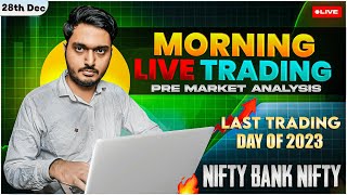 Live trading Banknifty nifty Options  29122023 Share Market Live Updates FearlessTraderShivam [upl. by Ytsenoh76]