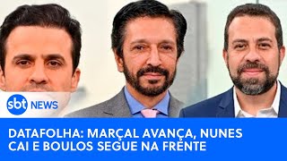 Datafolha Marçal avança Nunes cai e Boulos segue na frente  SBT News [upl. by Astor]