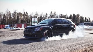 Dodge Caliber SRT4 Mopar racing in Oulu Finland 200 kmh [upl. by Aneroc136]