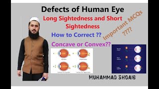 Short Sightedness and Long Sightedness Lec17 Class 10 Geometrical Optics EyeDefects [upl. by Christen]