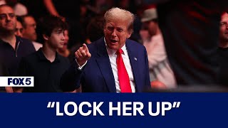 Trump claims he never said quotlock her upquot [upl. by Asimaj]