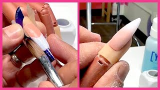 YN NAIL SCHOOL  Beginners Guide to French Ombré Acrylic Nails [upl. by Affra615]