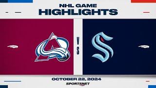 NHL Highlights  Avalanche vs Kraken  October 22 2024 [upl. by Placido625]