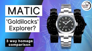 Matic Explorer Homage Watch Review  3 WAY COMPARISON HWR [upl. by Gona]