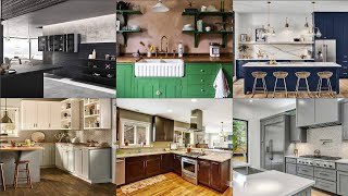 Kitchen Cabinet Colors Ideas  Kitchen Cabinet Color Combinations  Modular Kitchen Colors amp Ideas [upl. by Anoo]