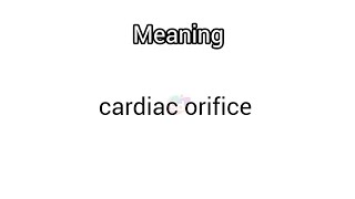 cardiacorifice meaning in English amp TeluguGoogulDictionary dictionary meanings telugu english [upl. by Aniuqaoj]