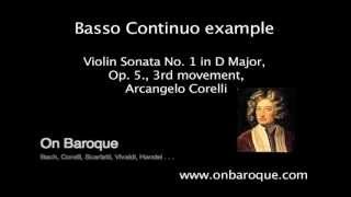 Basso Continuo Example Corelli [upl. by Yanel778]