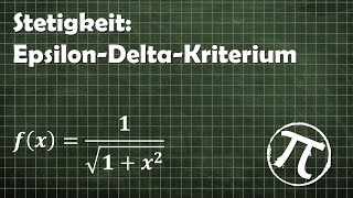 Beispiel Epsilon Delta Kriterium Stetigkeit 2 1sqrt1x2 [upl. by Barthold]