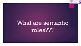 Semantic Roles Thematic Roles Agent Theme and Experiencer Instrument in Semantics [upl. by Immot541]