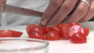 Rocket chick pea tomato and prawn salad [upl. by Montford]