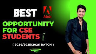 ADOBE Gensolve Best Internship Opportunity for Students  PPO in Adobe Gensolve hiring [upl. by Leitao]