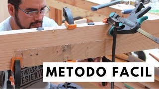 Como unir e instalar vigas de madera [upl. by Afnin]