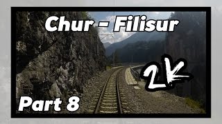 Cab ride RhB Chur  Filisur 88 ALBULABAHN [upl. by Arrak101]