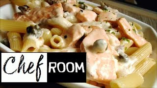 Pasta con Salmon  Penne with Salmon [upl. by Loutitia848]