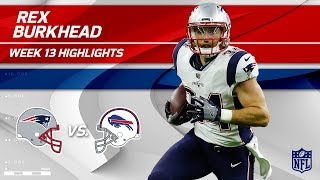 Rex Burkheads Big Day w 2 TDs vs Buffalo  Patriots vs Bills  Wk 13 Player Highlights [upl. by Gnouhp]