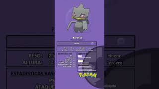 banette pokedex pokemon pokemongame pokemongo ghost anime halloween fantasma octubre [upl. by Enair104]