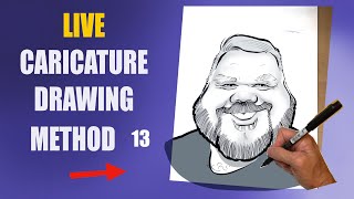 Live Caricature Drawing Method 13 [upl. by Lello]