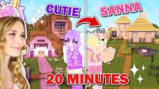 20 Minute Minecraft Build Challenge With Cutie [upl. by Thenna]