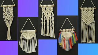 5 Macramé Mini Wall hangings [upl. by Audette]