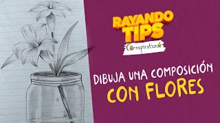 Cómo dibujar una Composición con flores 🌺🌺🌺 Paso a Paso [upl. by Pax]